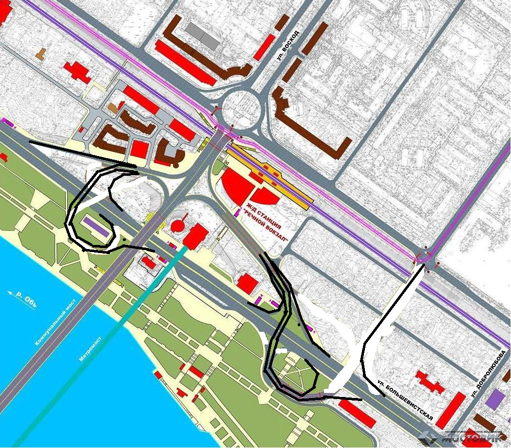 Проект развязки 4 моста новосибирск