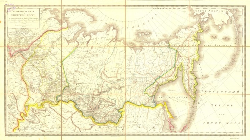 Карта россии в 1825 году